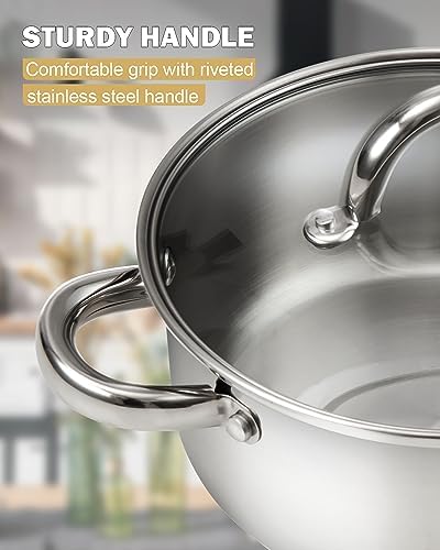 Cook N Home 8 Quart Stockpot with Tempered Glass Lid 1