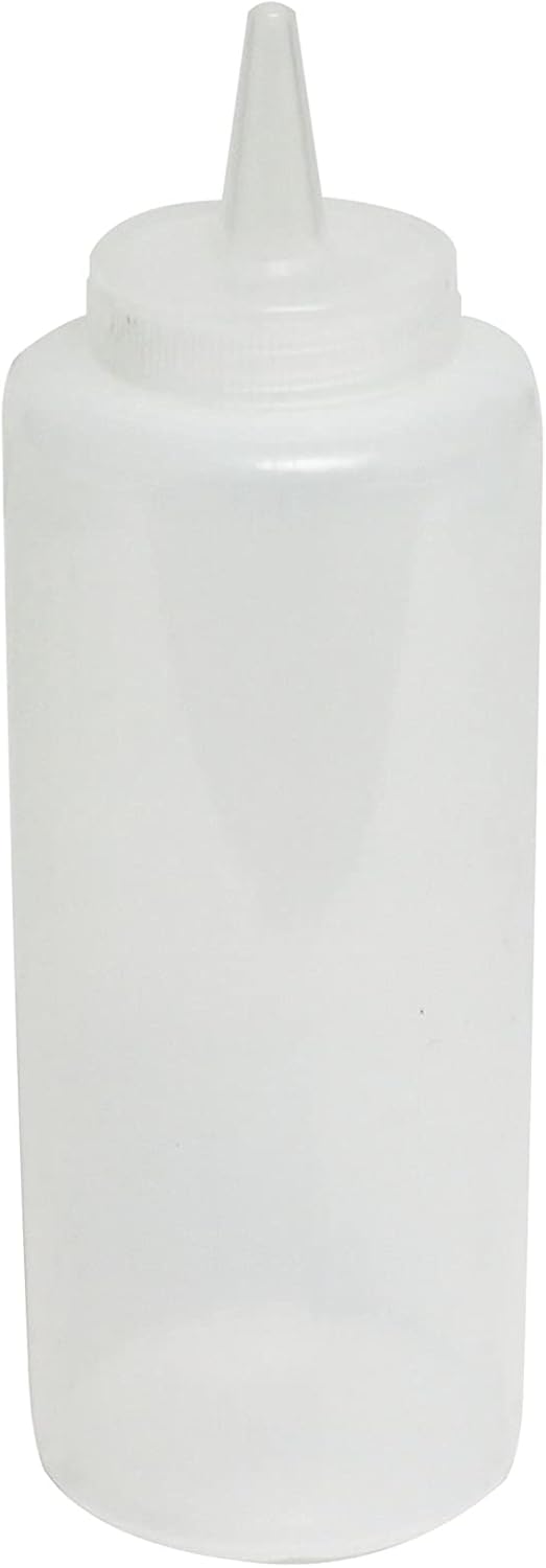 TrueCraftware 12 oz Clear Squeeze Condiment Bottles Set of 12 1