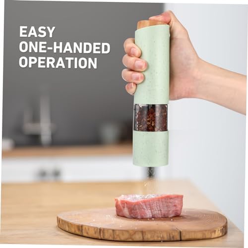 Cabilock 2pcs Adjustable Coarseness Salt Pepper Shaker Set with Stand