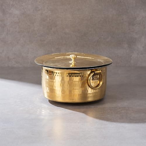 P-TAL Brass Stock Pot with Lid 1 Quart