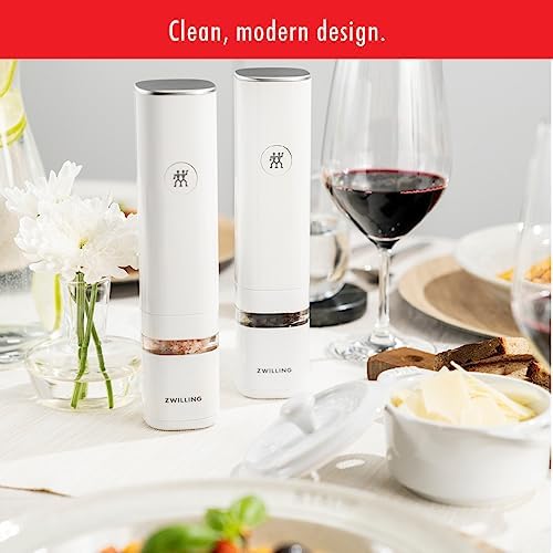 ZWILLING Enfinigy Electric Salt Pepper Mill - White