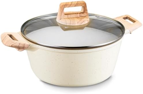 TIPTAP Nonstick Stock Pot with Lid 4L Granite Cookware