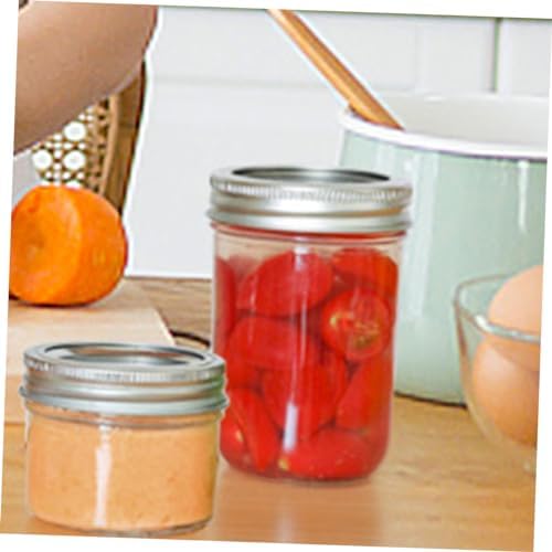 8pcs Transparent Jam Jars with Aluminum Lids for Canning and Storage