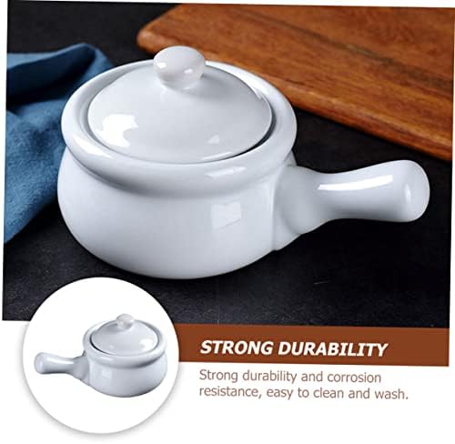 COLLBATH Ceramic Stockpot with Lid Handle