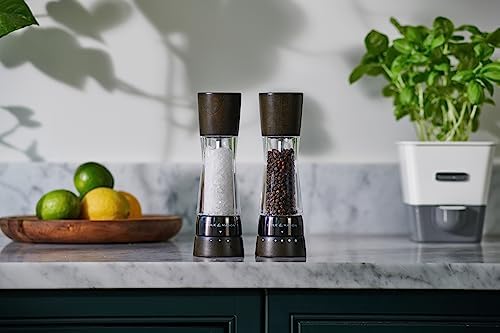 Cole Mason Derwent Black Wood Salt Pepper Mills Gift Set
