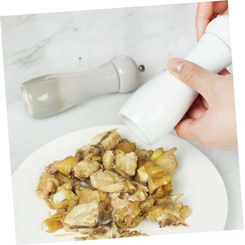 Unomor 6-Inch Ceramic Pepper Mill and Salt Shaker Set