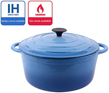 YYMIYU 26cm Blue Cast Iron Enamel Stockpot 1