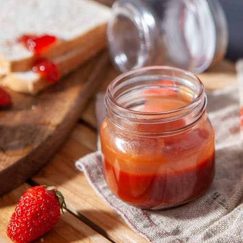 QAPPDA 8 oz Mason Jars with Silver Lids Set of 30