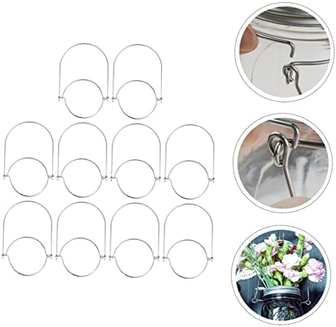 BESTOYARD 10PCS Mason Jar Hanger with Wire Handles