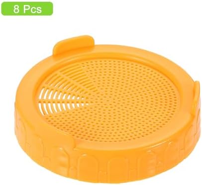 Uxcell 8 Pcs Sprouting Lids for Mason Jars - 86mm Wide Mouth