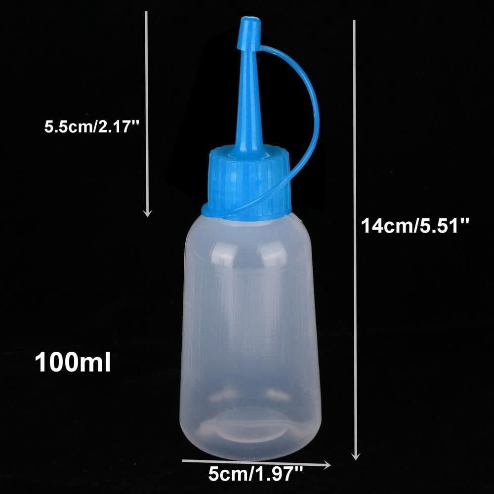 MinLia Plastic Clear Tip Squeeze Bottle Refillable Condiment Container with Cap