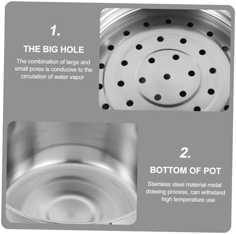BRIGHTFUFU Food Grade Stainless Steel Steamer for Stove Top and Induction Cooker