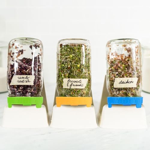 Uxcell 8 Pcs Sprouting Lids for Mason Jars - 86mm Wide Mouth