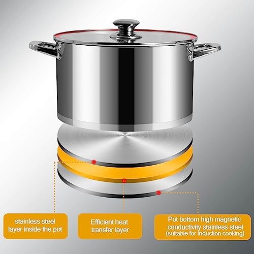 LEUGWAKN 8 Quart Stainless Steel Stock Pot With Lid