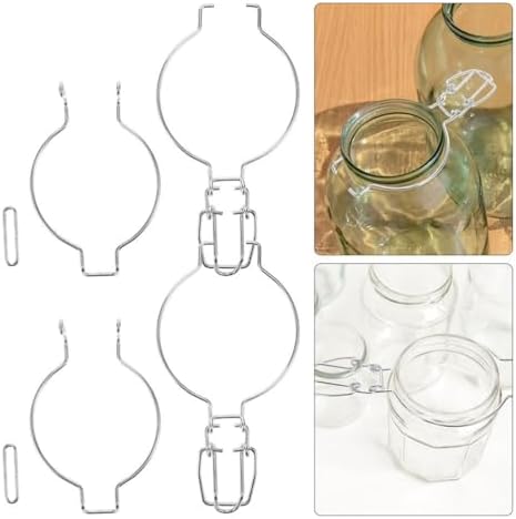 Veemoon 5pcs Glass Jar Wire Clamp Set