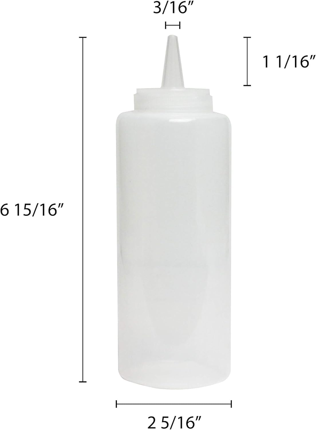 TrueCraftware 12 oz Clear Squeeze Condiment Bottles Set of 12 1