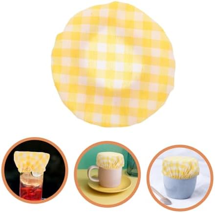 PRETYZOOM Fabric Jar Lids - Muslin Canning Covers for Mason Jars