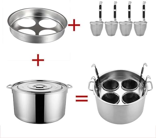 AttreX Pasta Cooker Set with 4 Strainer Baskets
