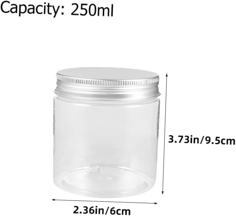 8pcs Transparent Jam Jars with Aluminum Lids for Canning and Storage