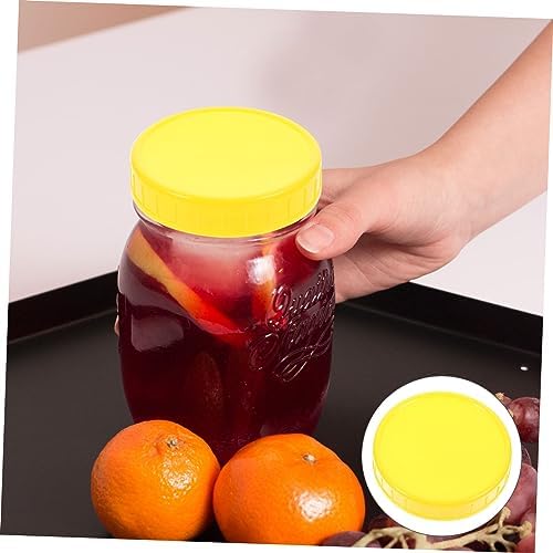 CIYODO 86mm Wide Mouth Mason Jar Lids Reusable Plastic Covers 1