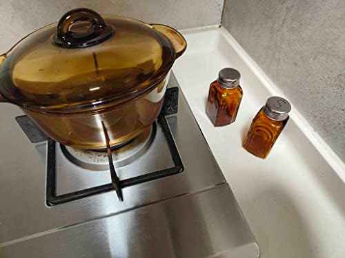 Ritadeshop Retro Glass Salt and Pepper Shakers Amber Set of 2