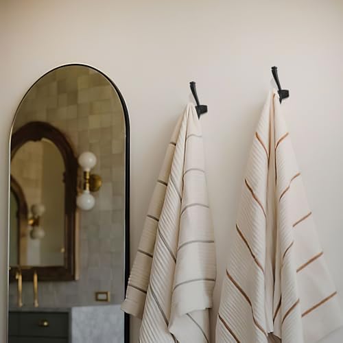 TUNNY 3-Pack Matte Black Coat Hooks