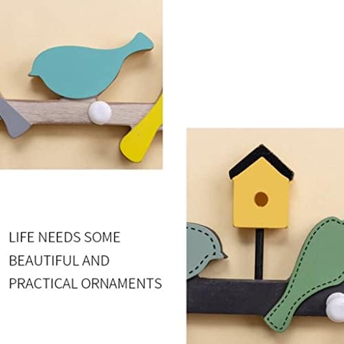NEWCIX Wall-Mounted Childrens Coat Rack With Hooks