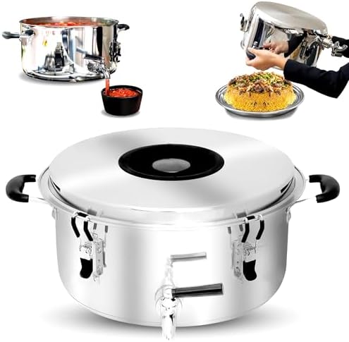 Virsari 147 Qt Stockpot with Flip-and-Serve Lid and Strainer