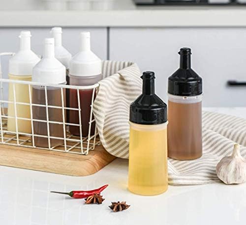 CTTPEG 250ml Sauce Bottle 4 Pack BPA Free Plastic