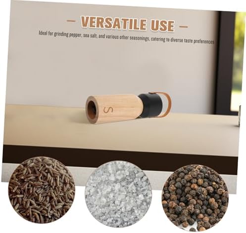 Alipis Manual Wooden Pepper Grinder with Black Cap 1