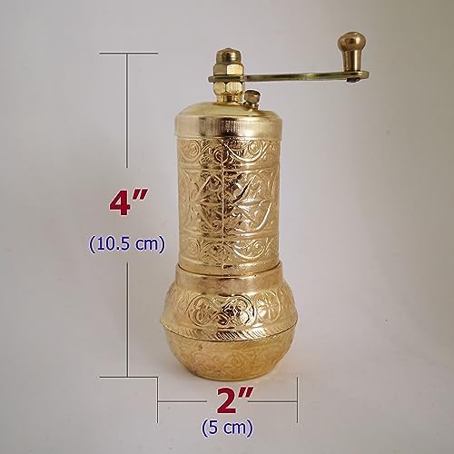 Carrina Gold Pepper Mill - Adjustable Spice Coffee Grinder