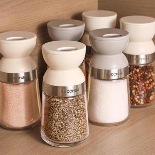 VUCCHINI Salt Pepper Shaker Set with Lid