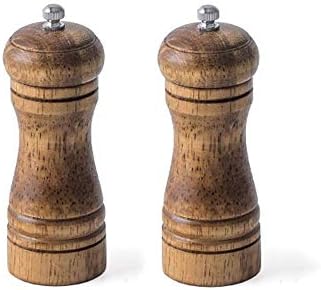 Adjustable Wooden Salt and Pepper Mill Set