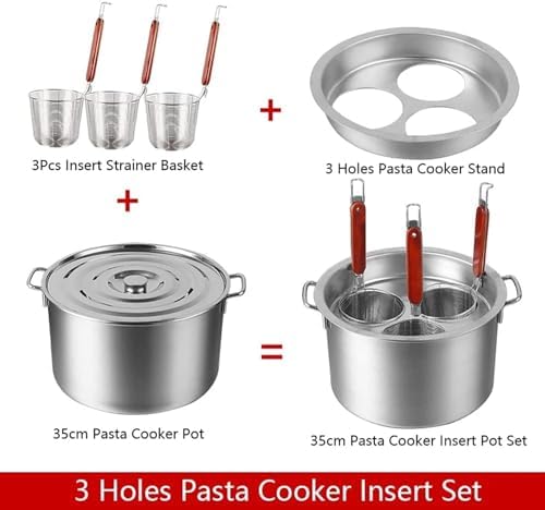 LEIXIUSM Pasta Pots Set with Strainer Basket