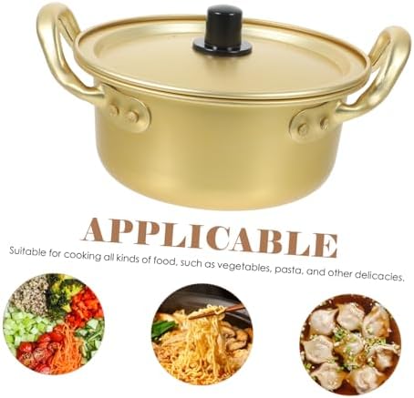 EXHUMKY Korean Ramen Pot Set with Spoon and Chopsticks