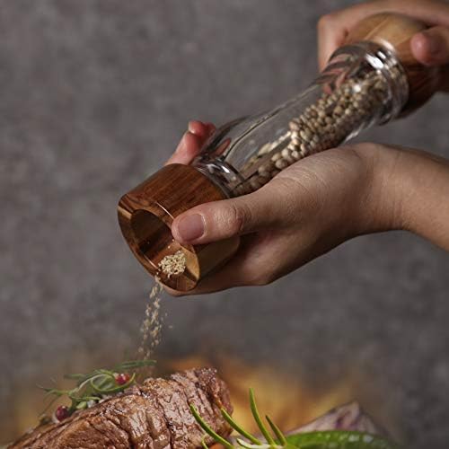 KKC HOME ACCENTS Wooden Sea Salt Grinder with Adjustable Coarseness