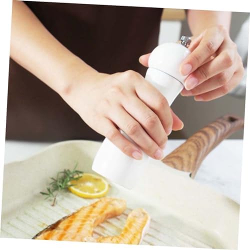 Unomor 6-Inch Ceramic Pepper Mill and Salt Shaker Set