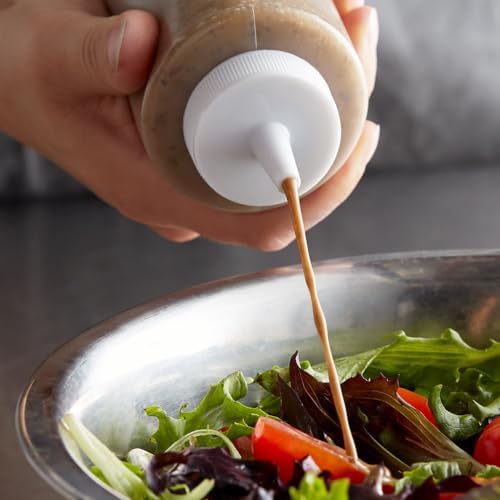 TrueCraftware 12 oz Clear Squeeze Condiment Bottles Set of 12 1