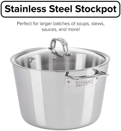 Viking 3-Ply Stock Pot Saucepan Set 8Qt 34Qt