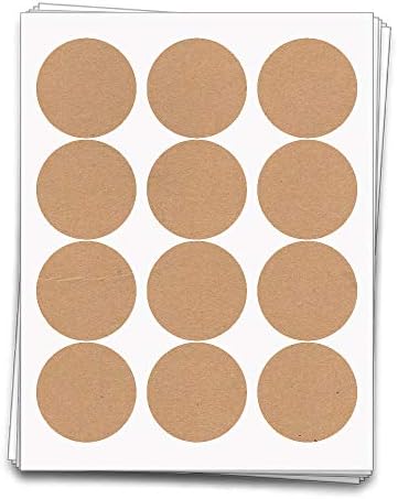 Dashleigh 60 Canning Jar Labels 25 Inch Brown Kraft