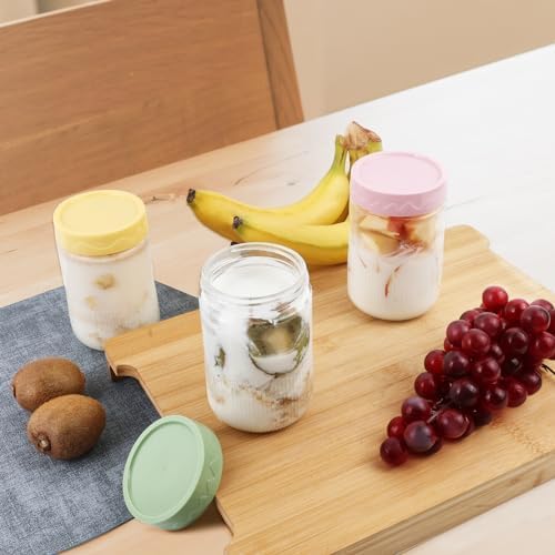 6-Pack 16 oz Glass Jars with Airtight Lids 1