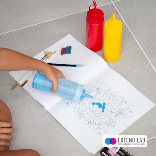 EXTEND LAB Sauce Bottles 3 Pack - Leak Proof Condiment Dispensers