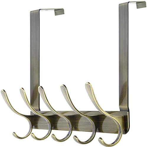 WEBI Bronze Over The Door Hook Rack with 5 Hooks