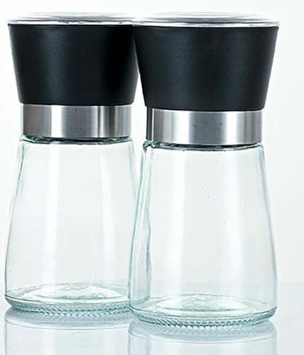 Pepper Mill Salt Mill Set of 2 with Adjustable Coarseness