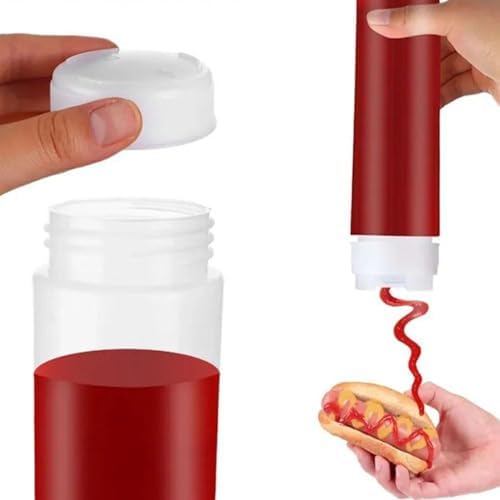 Condiment Squeeze Bottles 20oz Refillable Inverted Dispenser 1