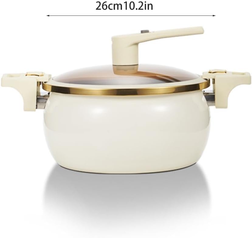 Modern Stock Pot with Glass Lid and Non-Stick Coating