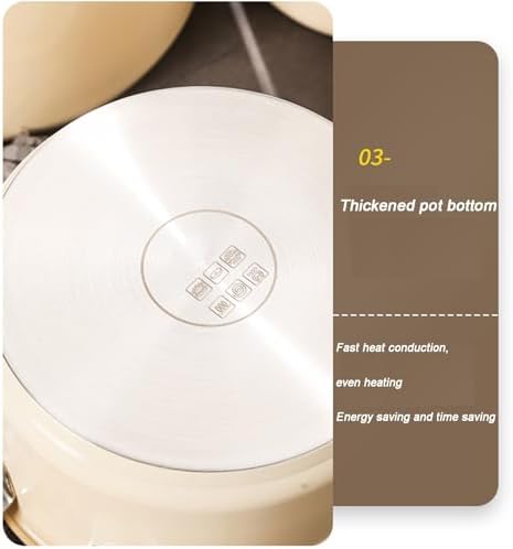 Nonstick Stock Pot with Tempered Glass Lid 304 Stainless Steel and Ceramic Coating