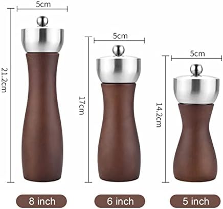 CHENYUEFA 6 Inch Pepper Mill Set with Adjustable Coarseness