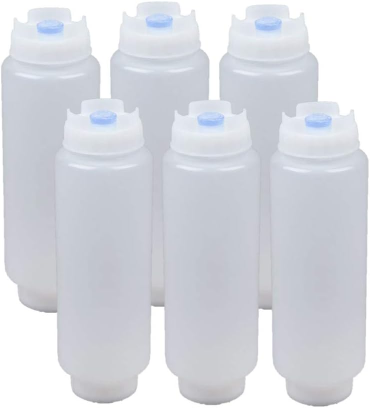 2 Set Squeeze Bottle Refillable 16 oz Blue Tip