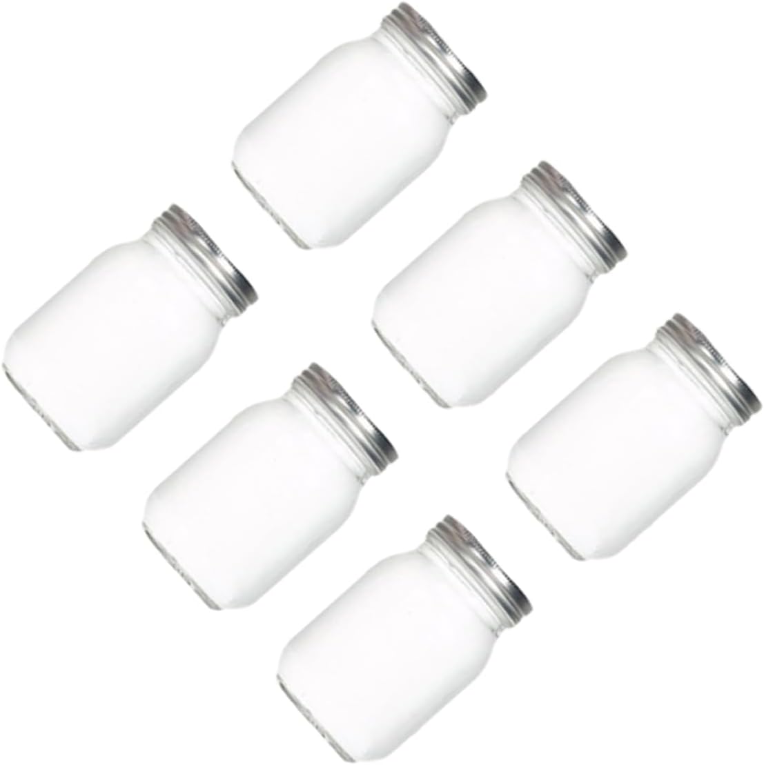 KICHOUSE 6-Piece Glass Food Storage Cans with Lids 500ml